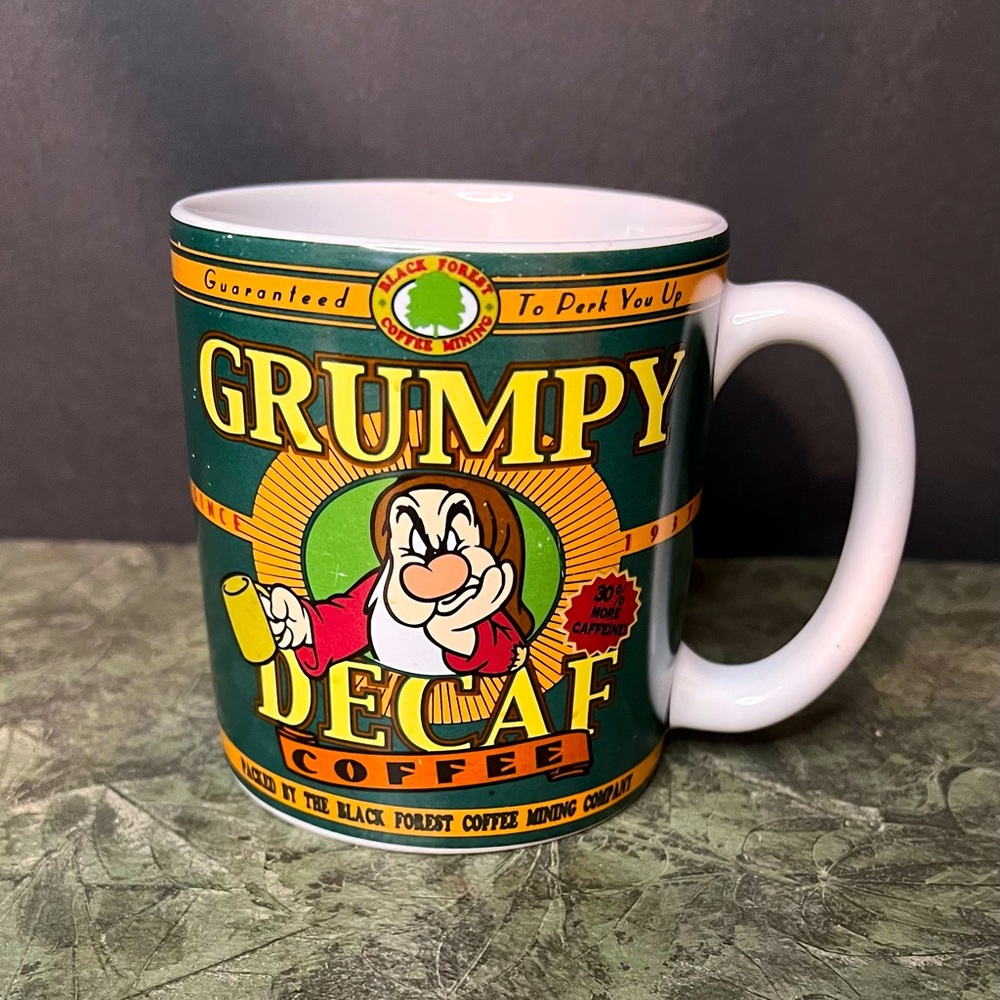 Grumpy Disney Store Exclusive Decaf Coffee Mug Oversize Snow White 7 Dwarfs